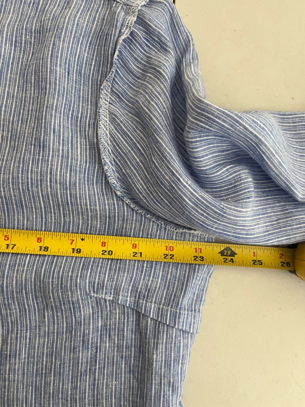 Charter Club Sz XL 100% Linen Striped Boho Lightweight Mixed Print Tunic Shirt - Picture 9 of 12